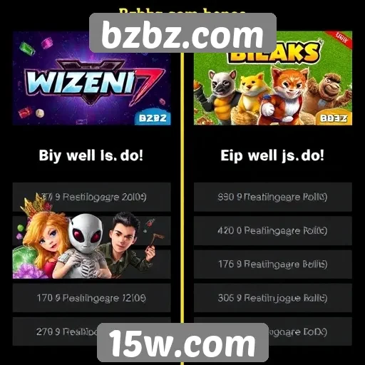 Comparativo entre bzbz.com e outros sites de jogos